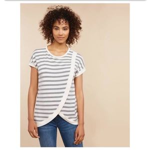 Breastfeeding short sleeve sweater